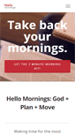 Mobile Screenshot of hellomornings.org