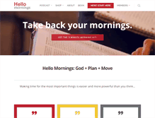 Tablet Screenshot of hellomornings.org